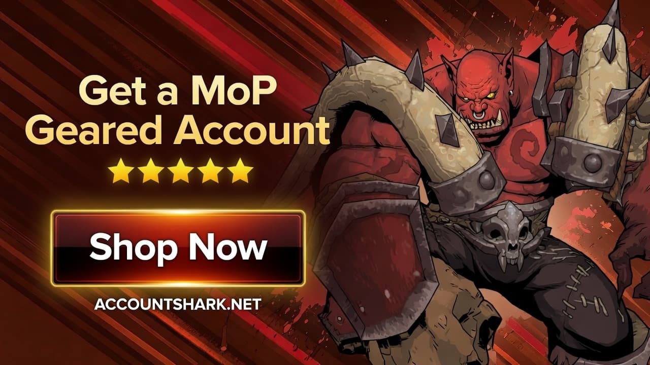 Geared Mists of Pandaria character — WoW MoP Classic account