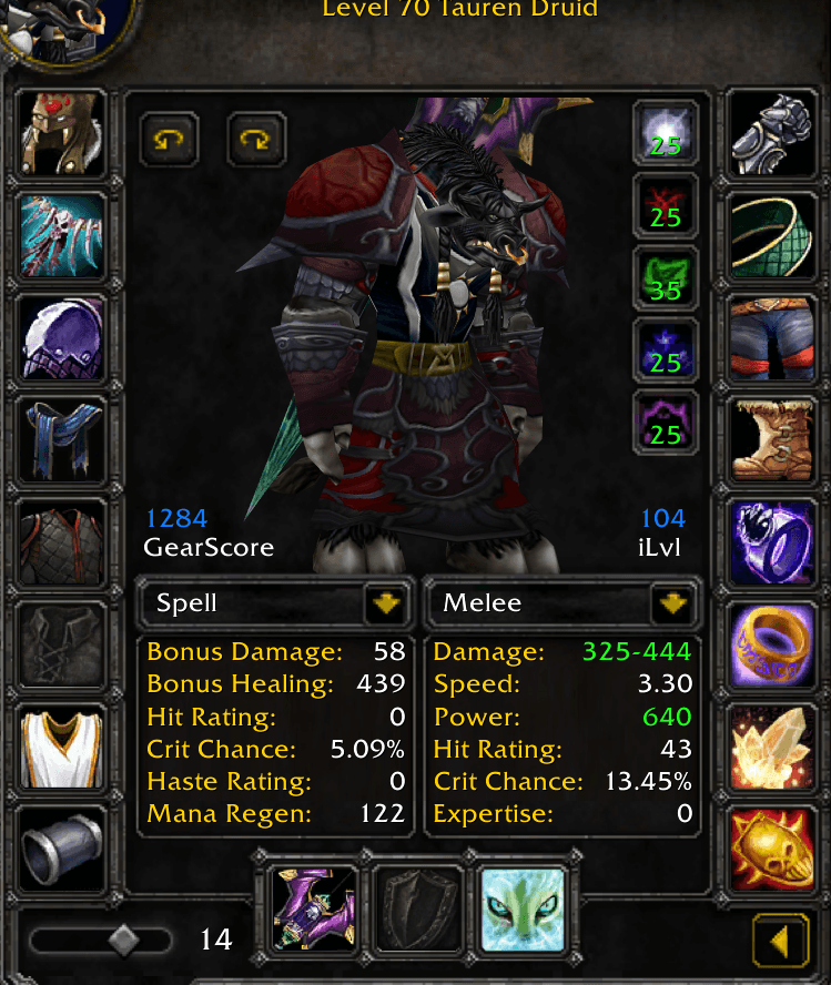 70 Tauren Druid | PvP & PvE Geared | Kara Attuned | 1200+ Gold | Transmute Master | All Anni Mounts - Image 2