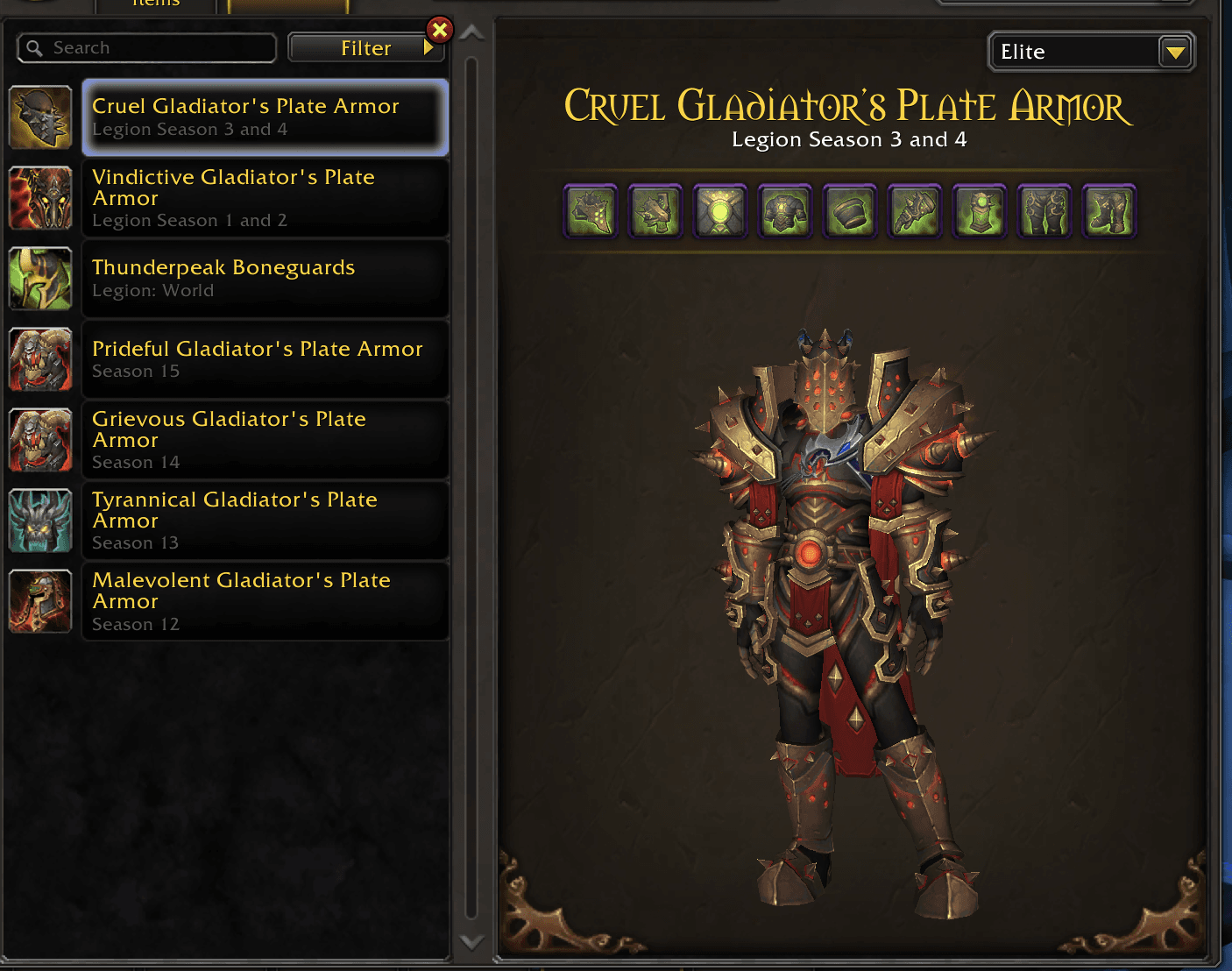 Legacy PvE & PvP Vanity | WoD CM Gold Weapons | Cloudsong Glaive | Legion Elite S1 / S2 Warrior | Legion Elite S3 / S4 Warrior | Void Edge Illusion - Image 2