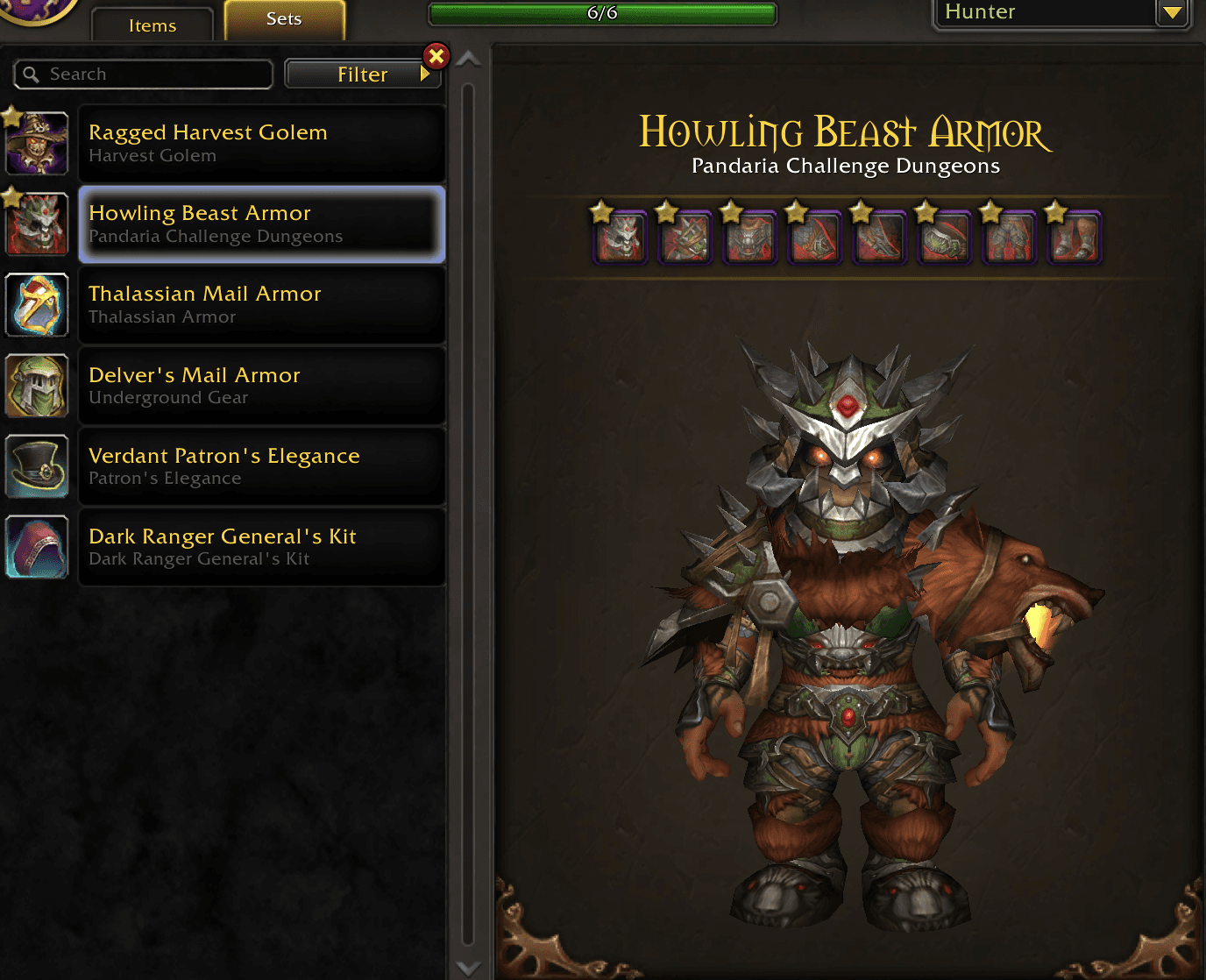 Level 90 Hunter | MoP Challenge Mode Set | Mistwalker Realm 1st Title | Undaunted MoP CM title | Rare Mounts | Kor'kron Wolf - Image 7