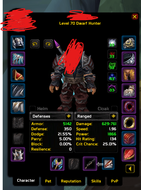Level 70 Hunter | Full Honor OS | 3/5P Gladiator | 2k+ 2v2 Rating | Near Full Phase 1 BiS | Max Mining & Herb - Image 2