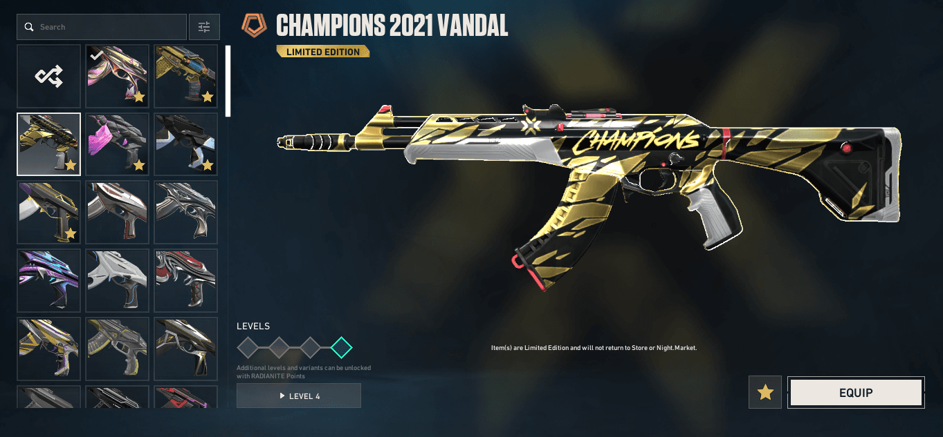 Gold Peak | Champions 2021 Karambit + Vandal | 115 Skins | Full Email - Image 2