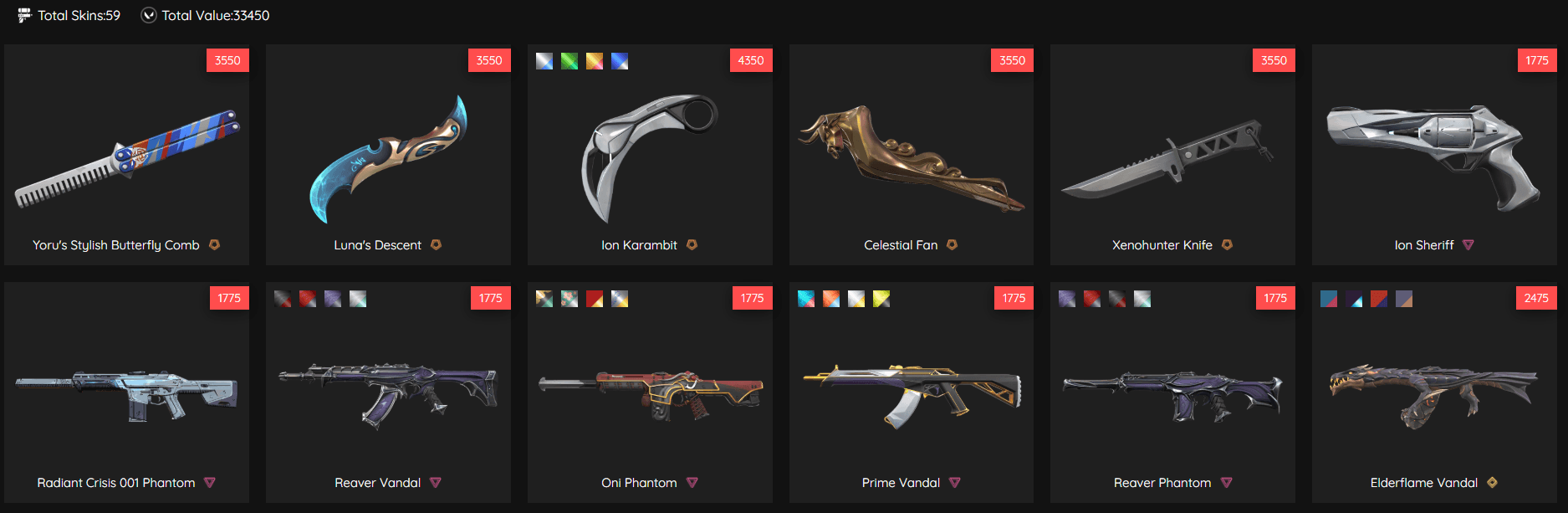 Gold Peak | Elderflame Vandal | 50 Skins | Full Email - Image 1