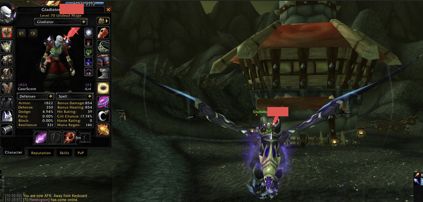 Level 70 Mage | S1 Swift Nether Drake | 1800 Gear Score | Full BiS Gear | Gladiator Title | SSC & TK Attuned - Image 1