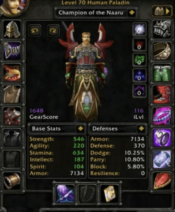 Level 70 Paladin | 1700 Gear Score | Thunderstrike EU | Alt 1710 Mage | All Attuned | Full Gems / Enchants - Image 2