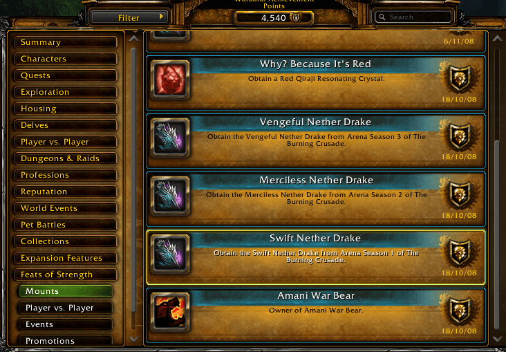 Legacy PvP Vanity | "Merciless Gladiator" Rank 1 | 6x Gladiator Mounts | All TBC Gladiator Mounts | Amani War Bear | TBC, Wrath, WoD Glads - Image 15