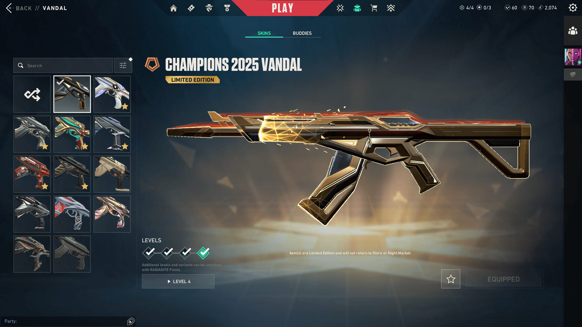 Radiant Peak | Champions 2025 Butterfly Knife + Vandal | 54 Skins | Full Email - Image 8