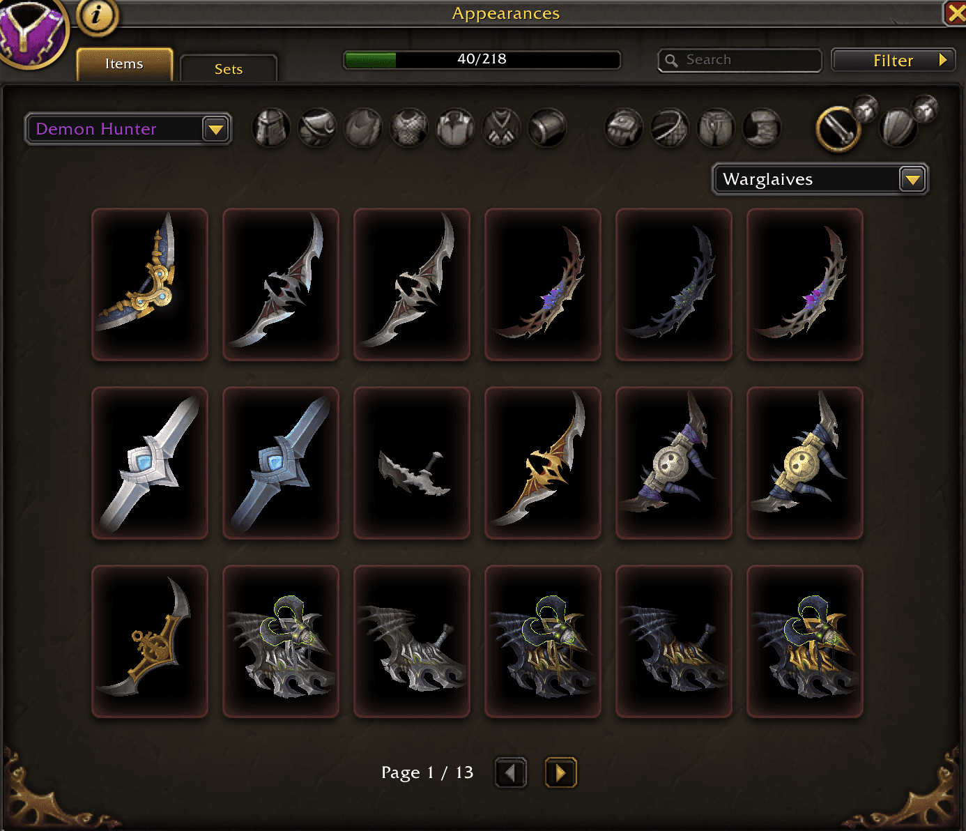 Demon Hunter Vanity | Havoc & Vengeance Mage Towers | EARNER CHARACTERS INCLUDED | Flamereaper Warglaives | All Legion Elite PvP Sets | Ferocious Glad Tabard - Image 2