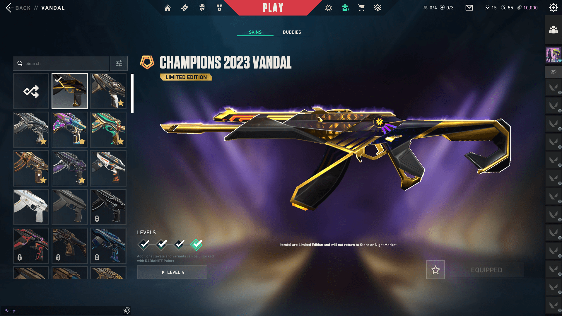 Immortal Peak | Champions 2023 Kunai + Vandal | 15 Skins - Image 1