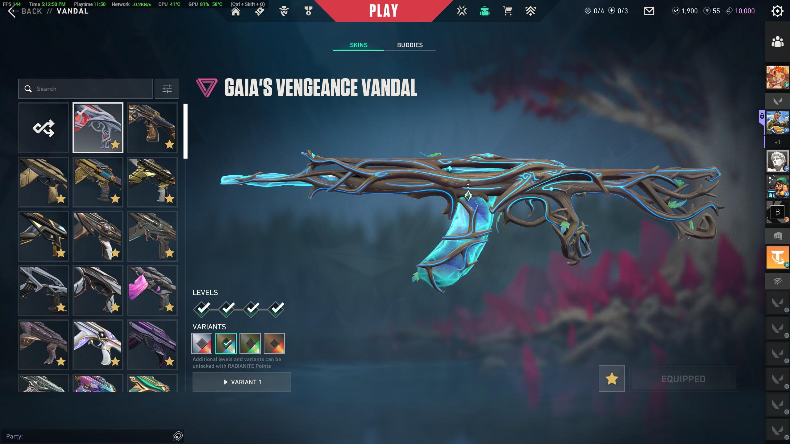 Ascendant Peak | Araxys Bio-Atomizers | Champions 2021 Vandal | 489 Skins | Full Email - Image 1