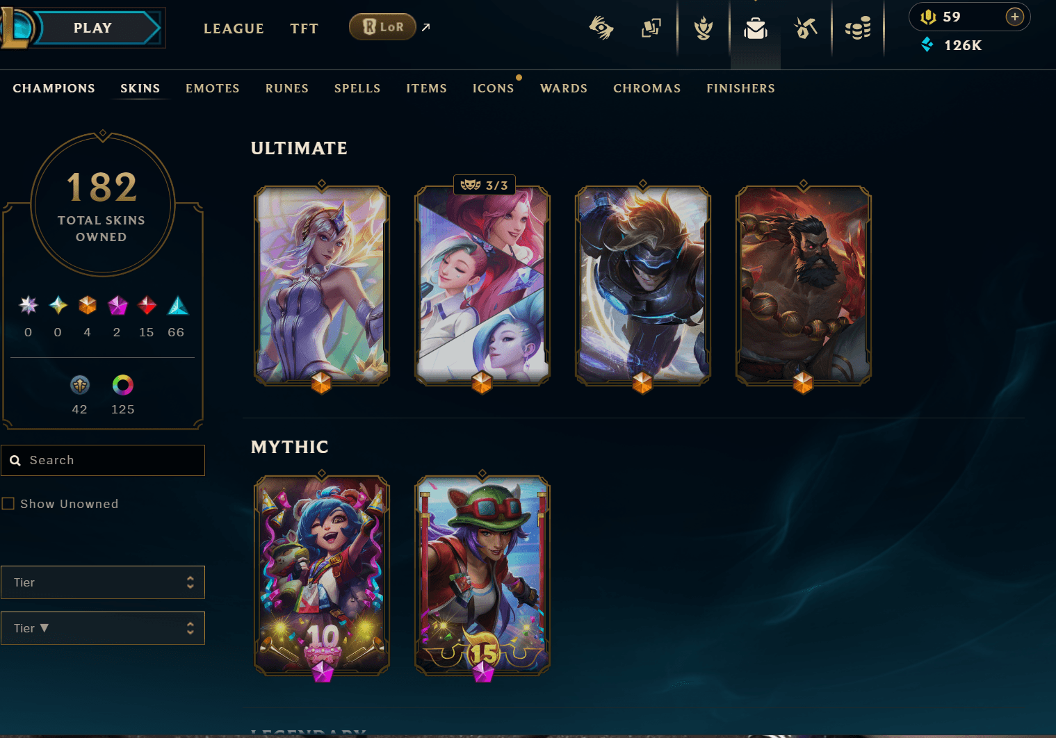 LoL Account | EUNE | Gold Peak | 125 Skins | Full Email - Image 2
