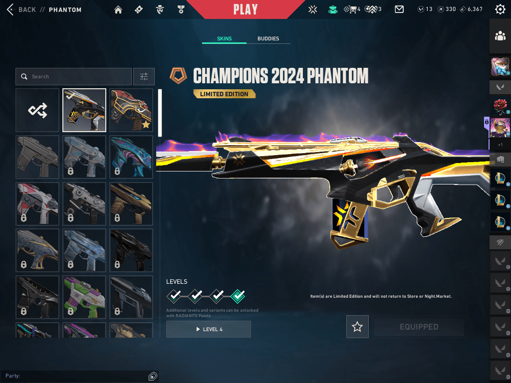 PC | Gold Peak | RGX 11z Pro Karambit | Champions 2024 Phantom | 16 Skins | Full Email - Image 1