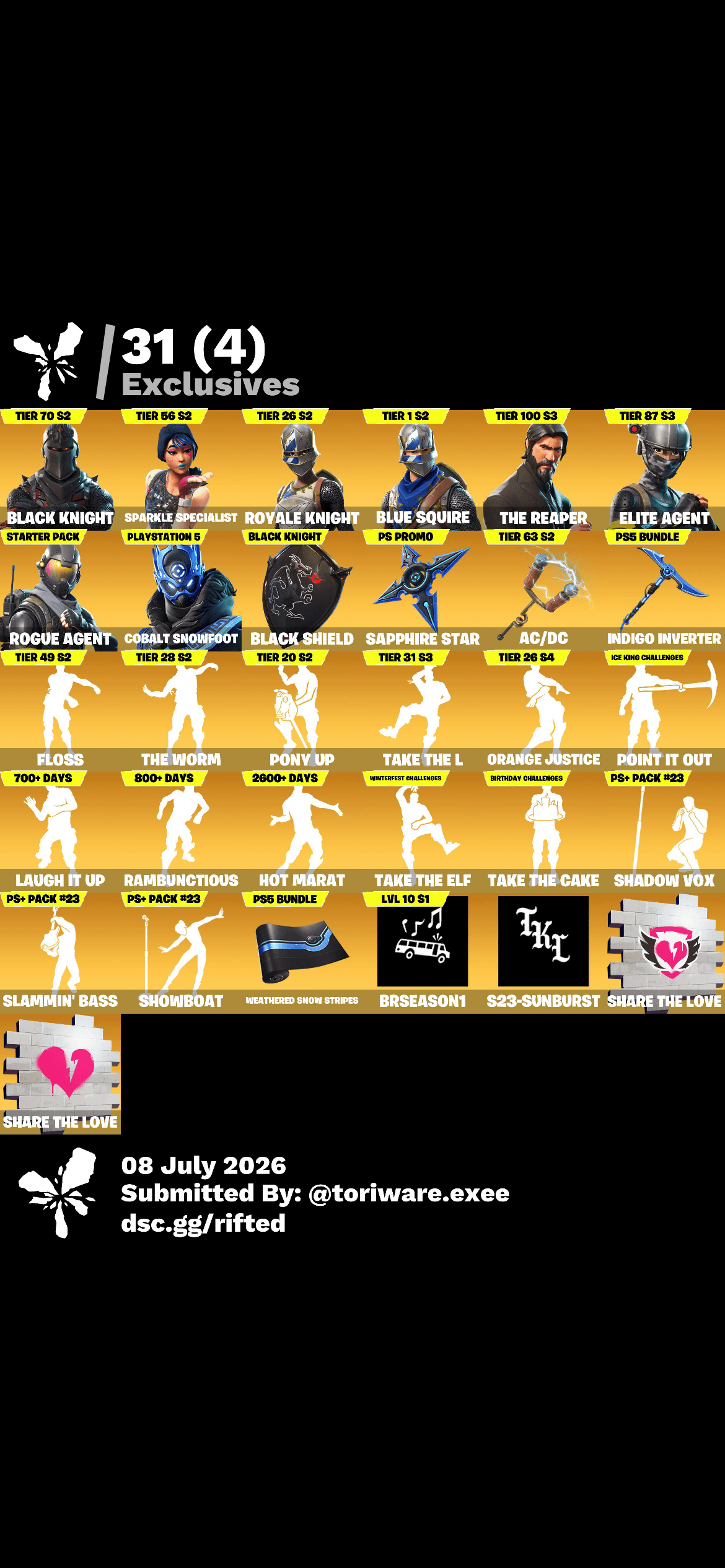 Black Knight | Dark Voyager | 197 Skins | Season 2 | Level 70 | Full Email - Image 1