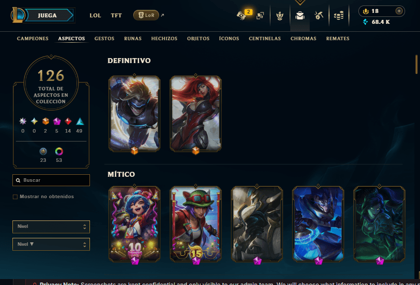 Challenger Peak | 170 Champions | 126 Skins | 14 Legendary Skins - Image 1