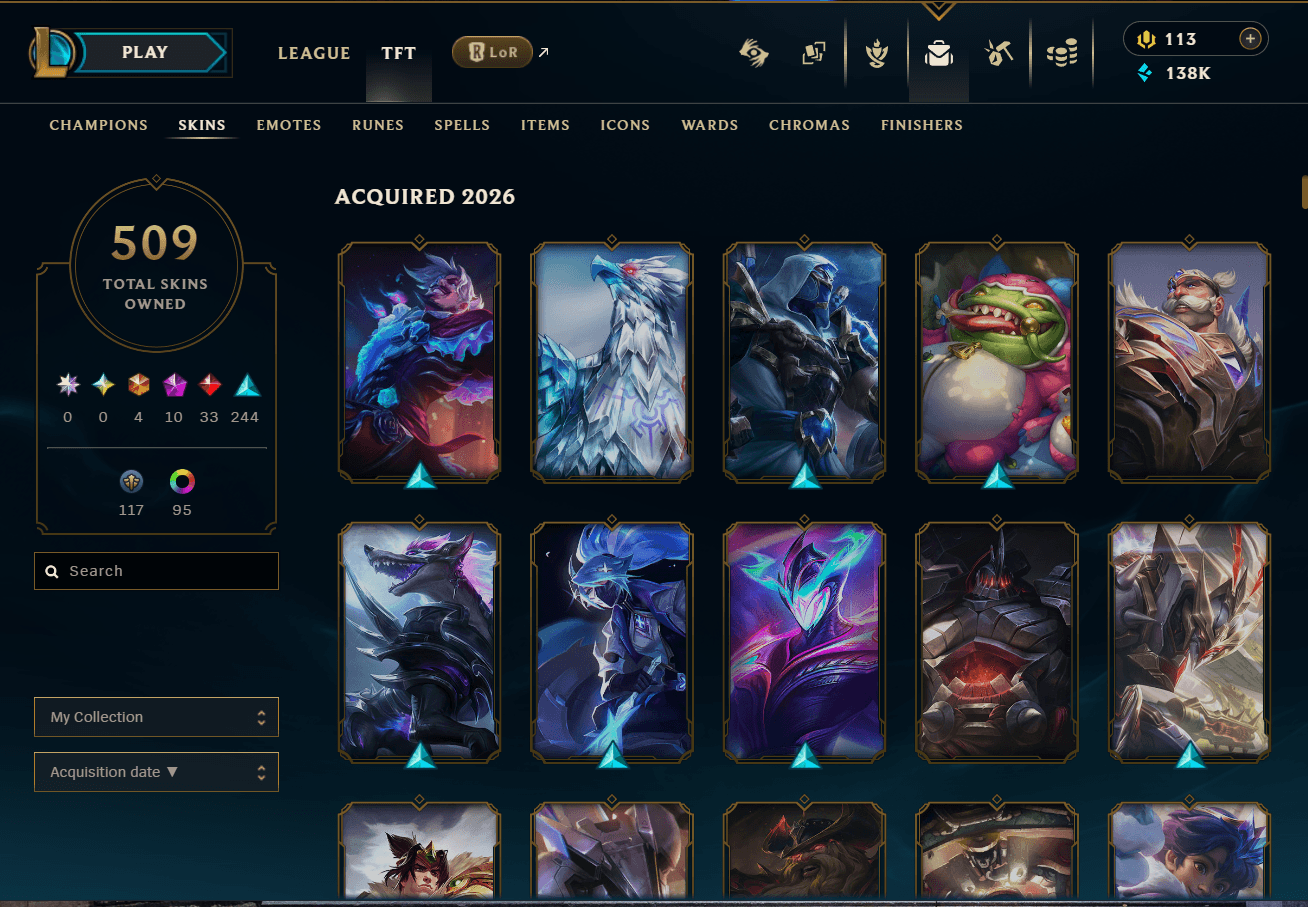 Diamond Peak | 170 Champions | 509 Skins | 33 Legendary Skins - Image 3