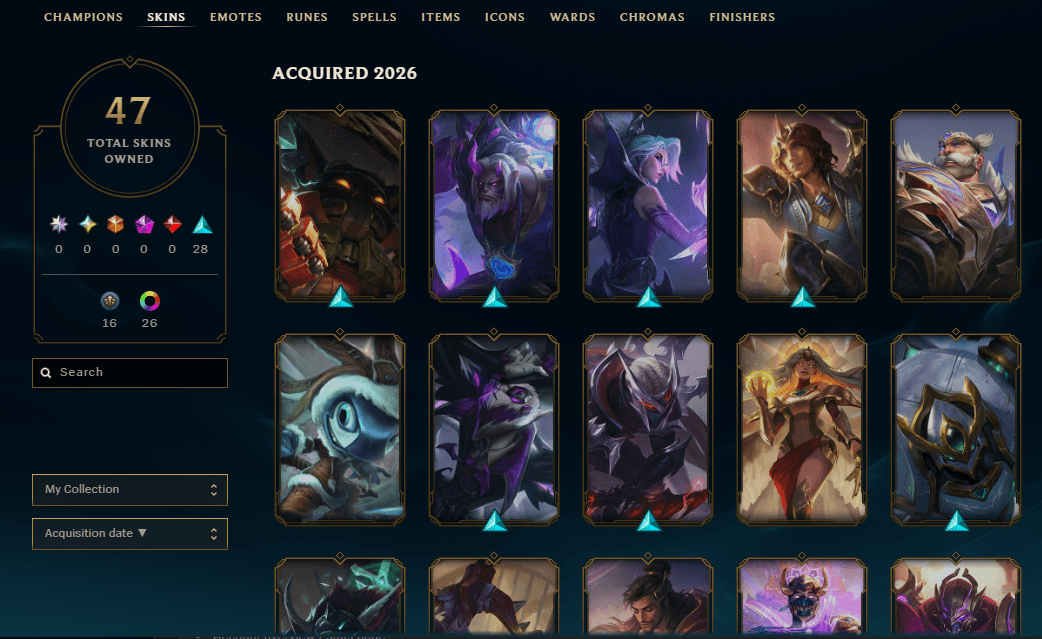 Gold Peak | 121 Champions | 47 Skins | Full Email - Image 1