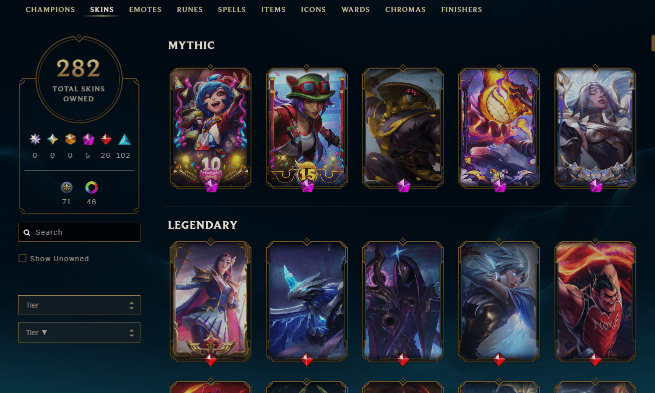Master Peak | 170 Champions | 193 Skins | 26 Legendary Skins | Full Email - Image 2