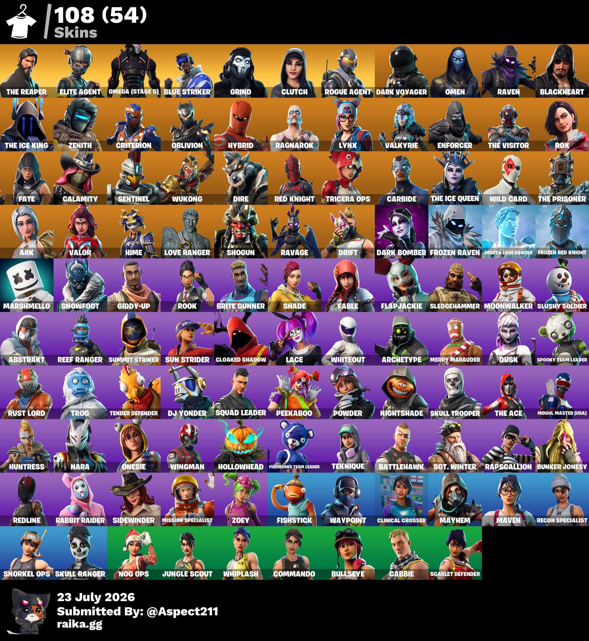 Red Knight | Reaper | 108 Skins | Season 3 | Level 985 - Image 1