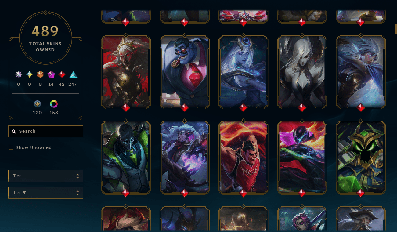 Master Peak | 173 Champions | 489 Skins | 42 Legendary Skins | Full Email - Image 1