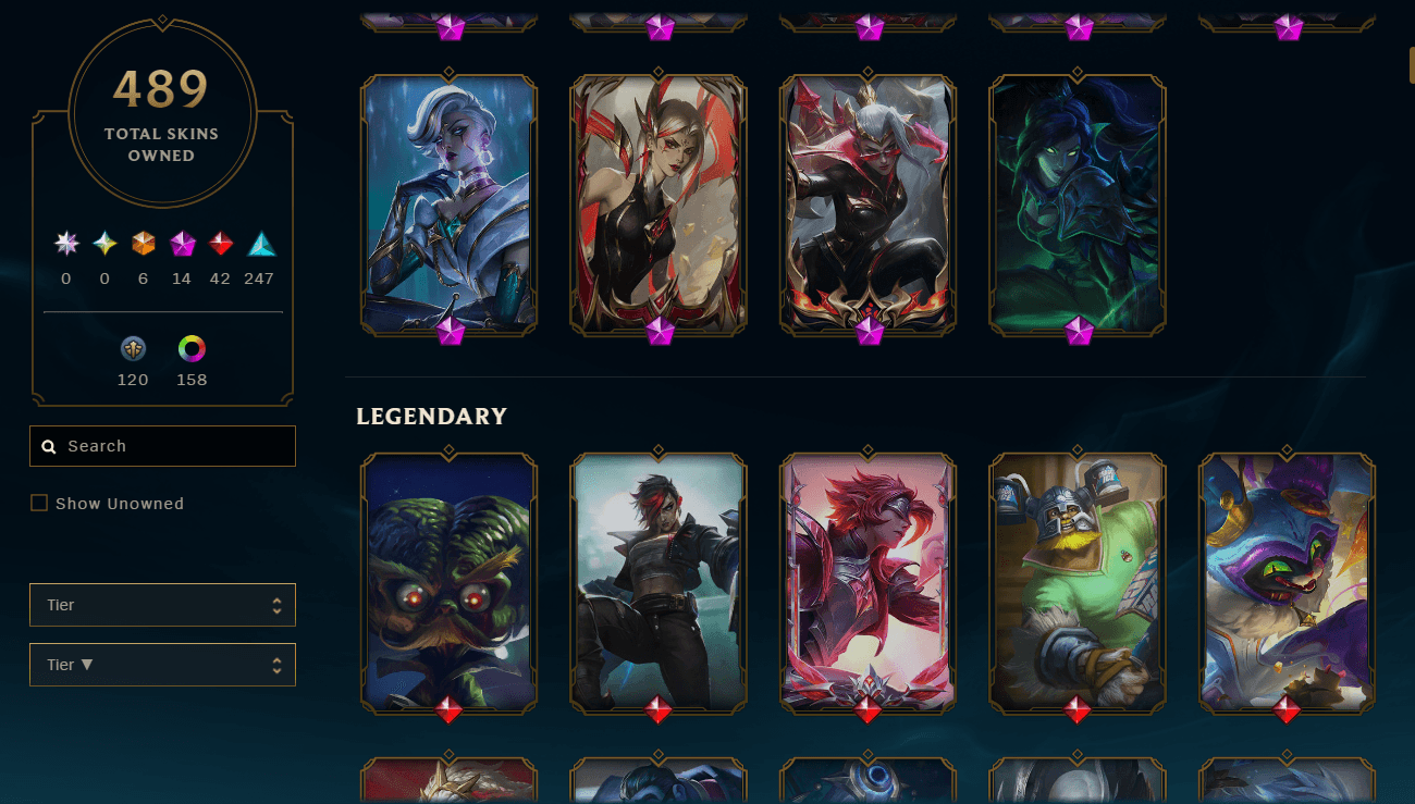 Master Peak | 173 Champions | 489 Skins | 42 Legendary Skins | Full Email - Image 14
