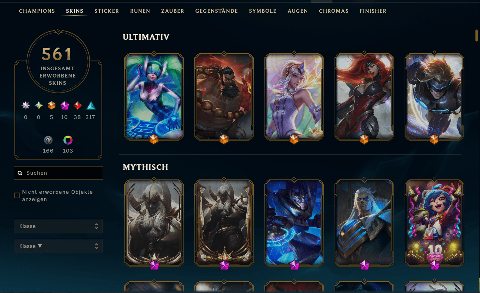 167 Champions | 561 Skins | 38 Legendary Skins - Image 2