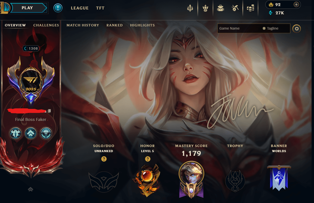 Diamond Peak | 173 Champions | 962 Skins | 88 Legendary Skins | Full Email - Image 1