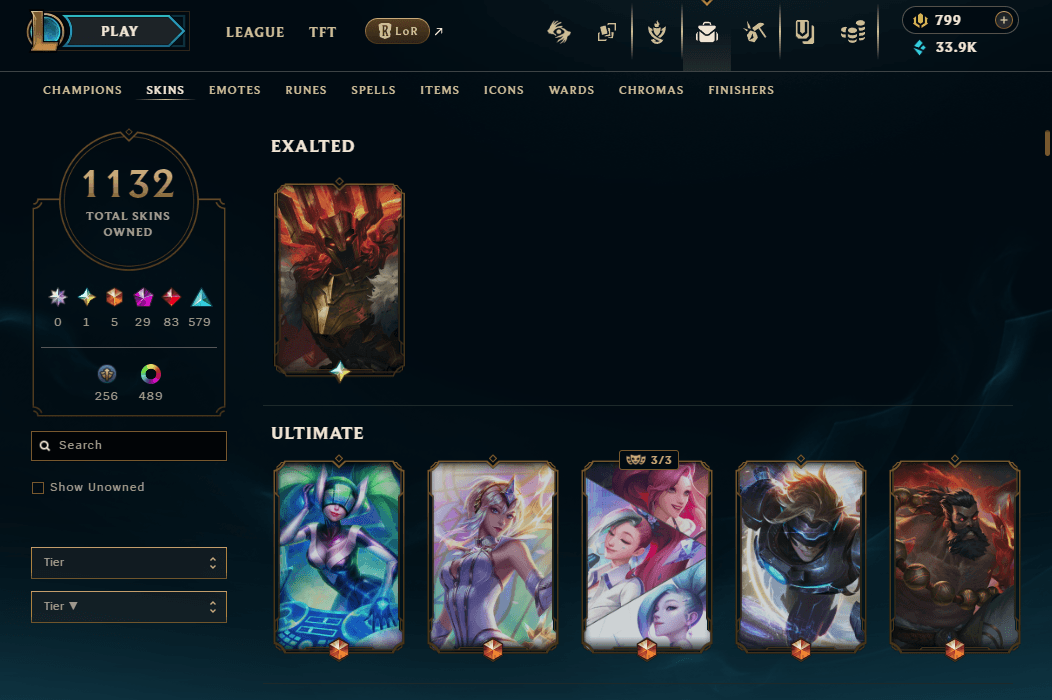 Platinum Peak | 170 Champions | 1132 Skins | 118 Legendary Skins | Full Email - Image 1