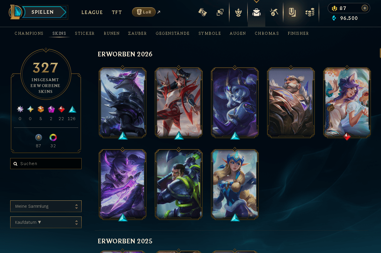 Gold Peak | 327 Skins | 22 Legendary Skins - Image 1