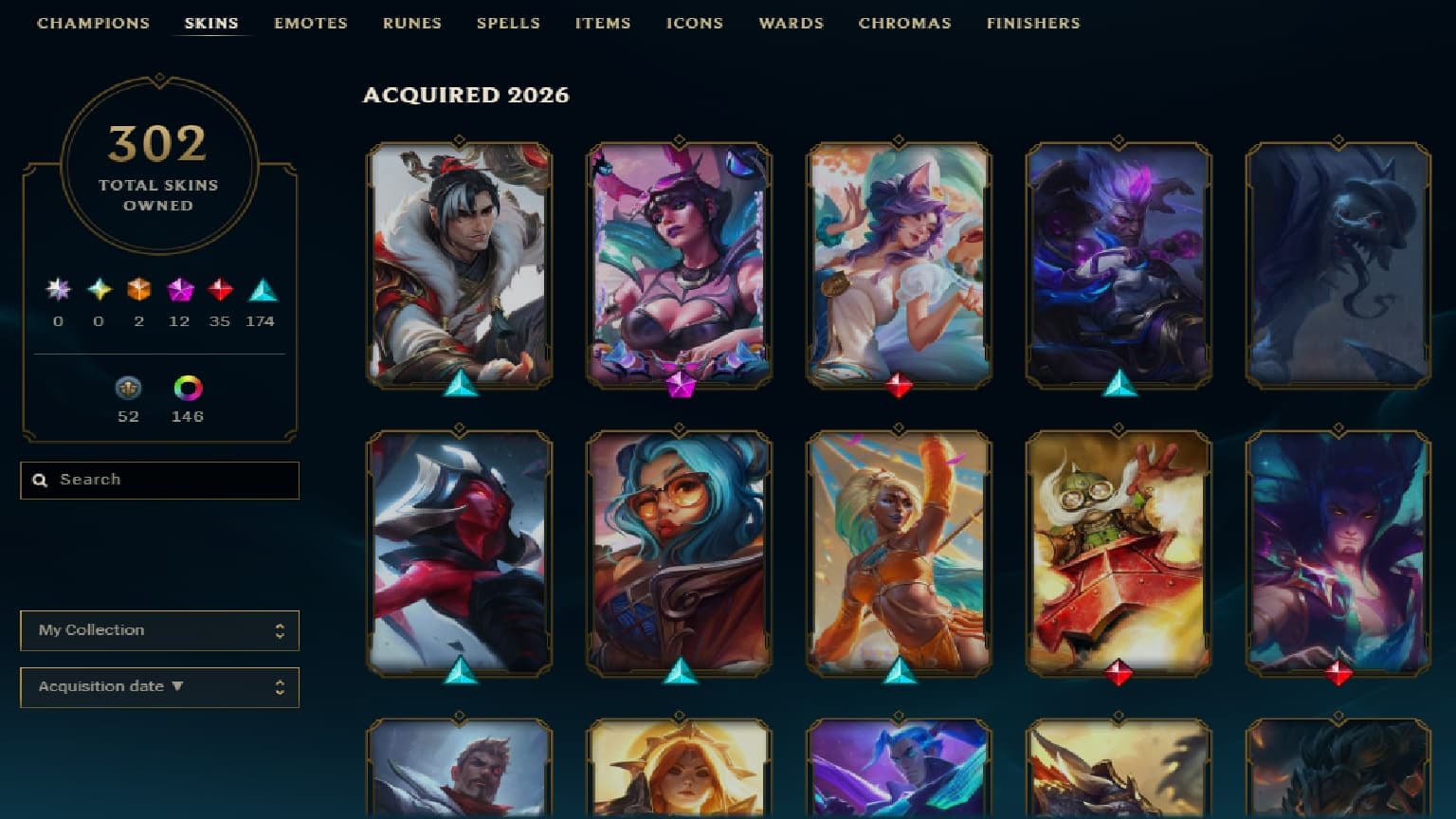 Platinum Peak | 173 Champions | 302 Skins | 35 Legendary Skins - Image 1