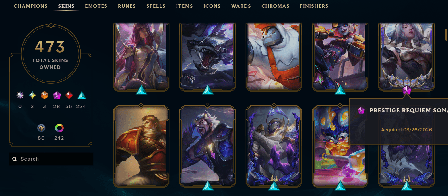 Gold III | 173 Champions | 472 Skins - Image 2