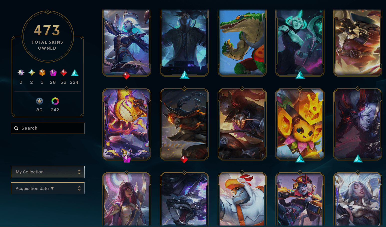 Gold III | 173 Champions | 472 Skins - Image 1