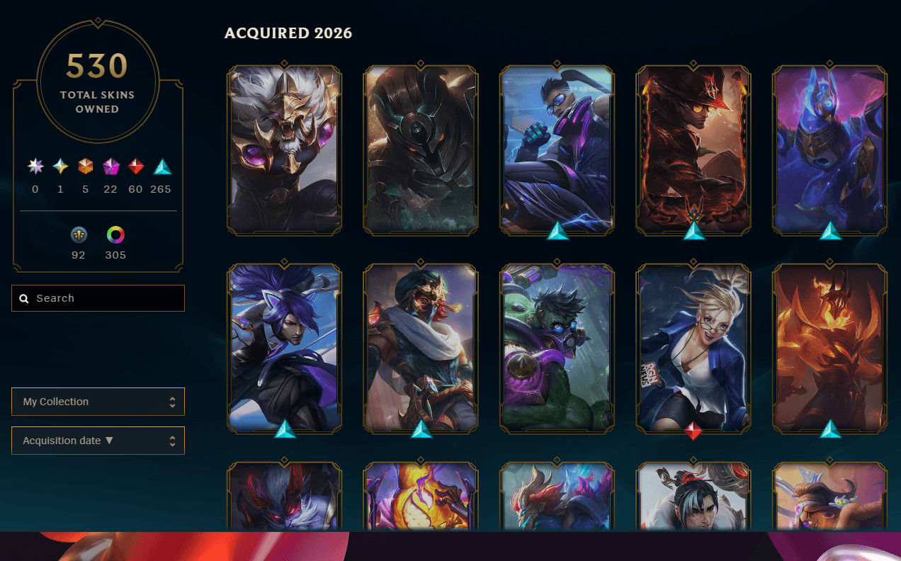 Platinum Peak | 173 Champions | 530 Skins | 60 Legendary Skins | Full Email - Image 1