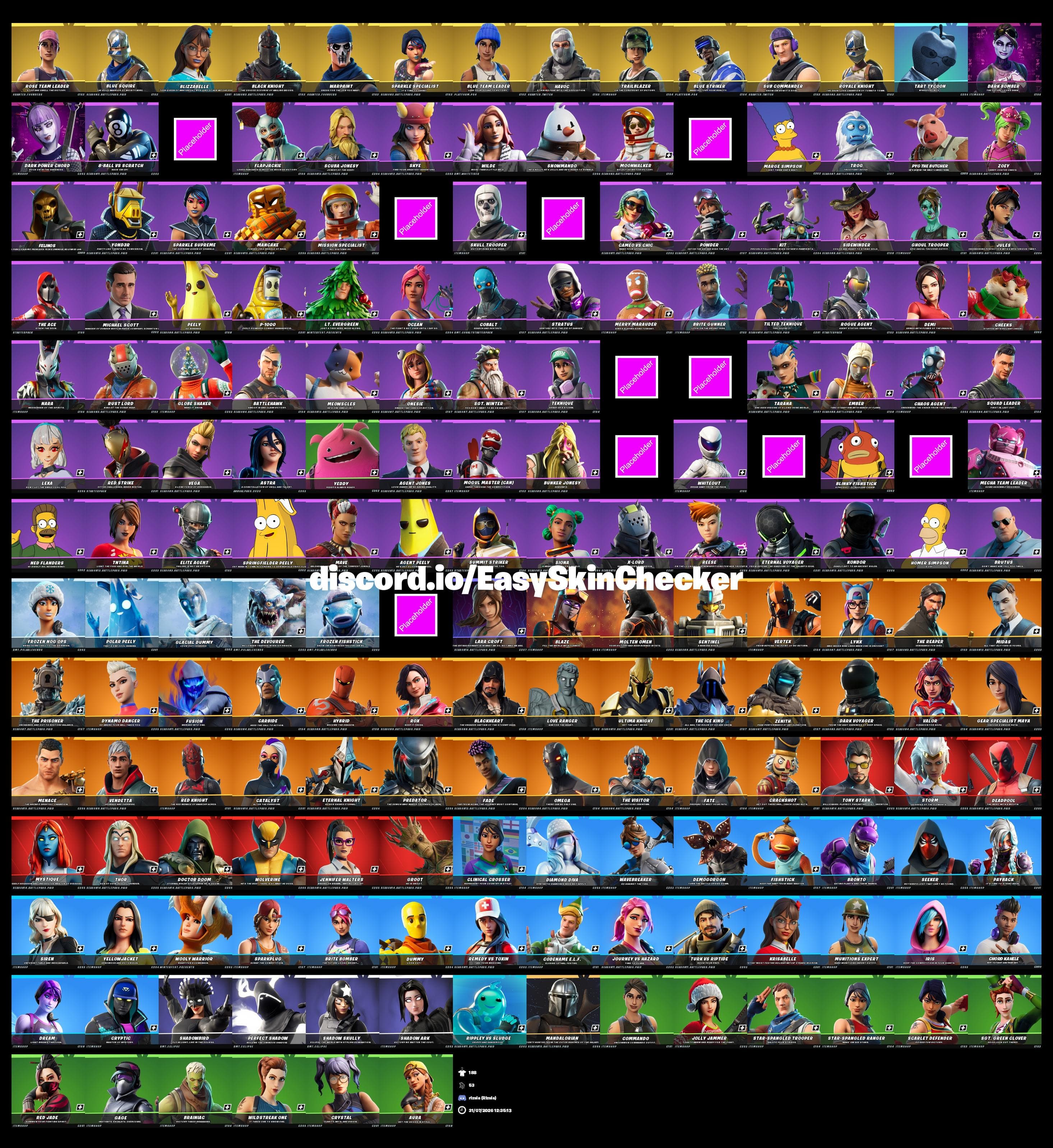 Havoc | Deadpool | 189 Skins | Season 2 | Level 2000 | Full Email - Image 1