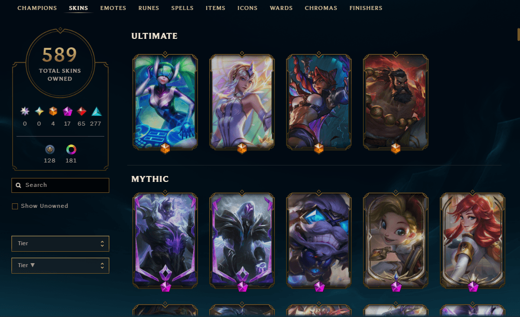 Platinum Peak | 233 Champions | 589 Skins | 65 Legendary Skins | Full Email - Image 2