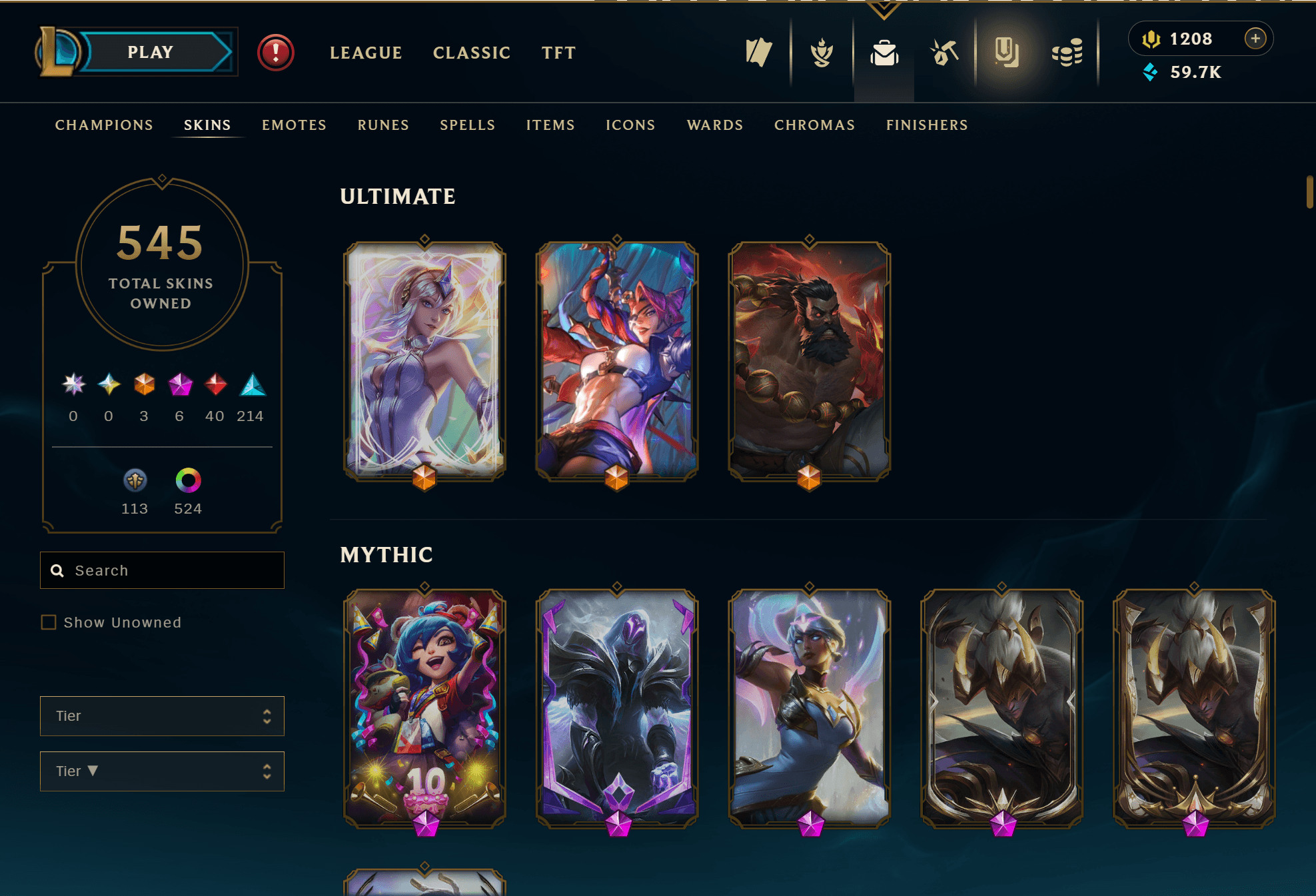 Platinum Peak | 233 Champions | 383 Skins | 40 Legendary Skins - Image 4