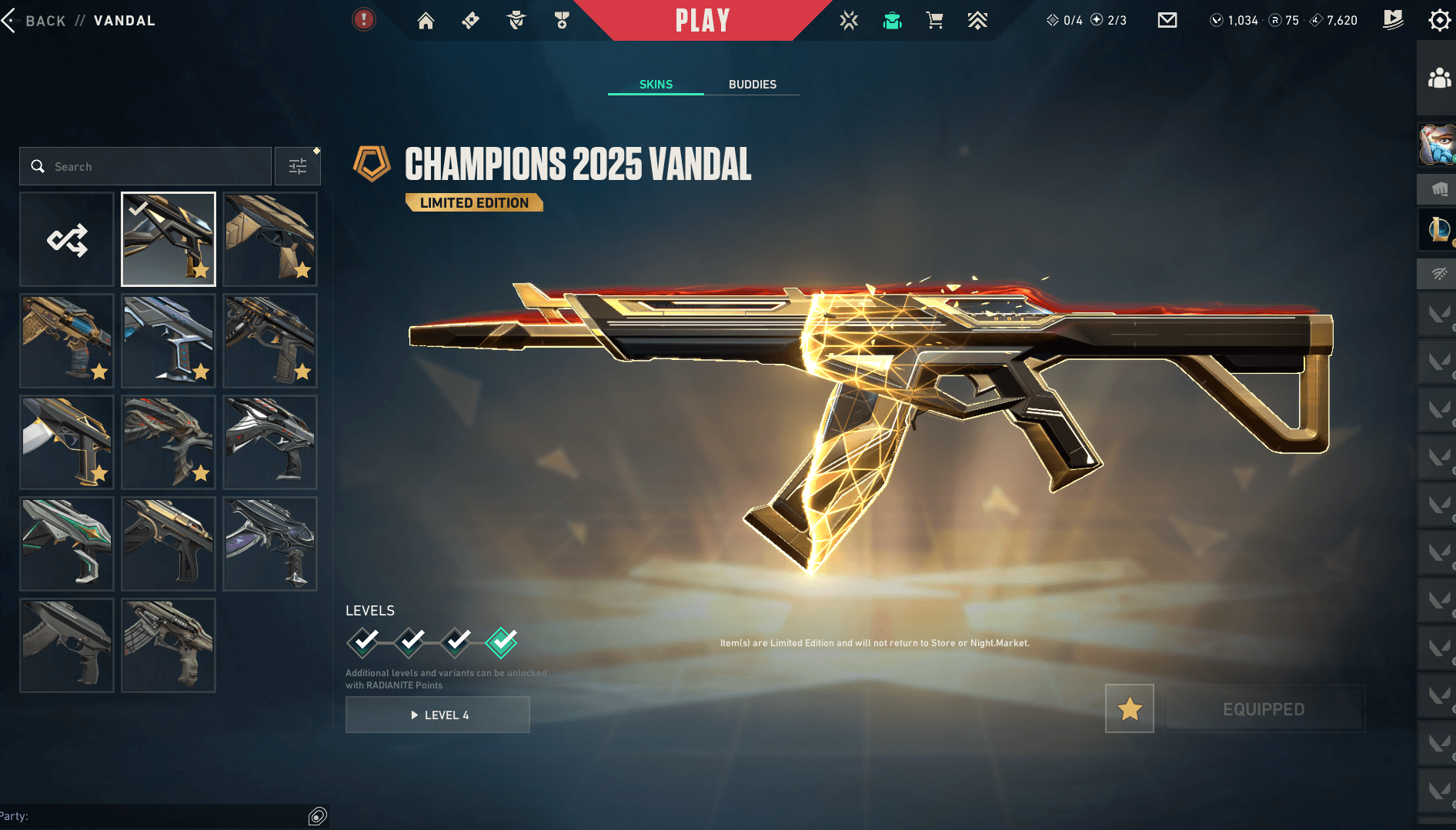 PC | Platinum Peak | RGX 11z Pro Karambit | Champions 2025 Vandal - Image 1