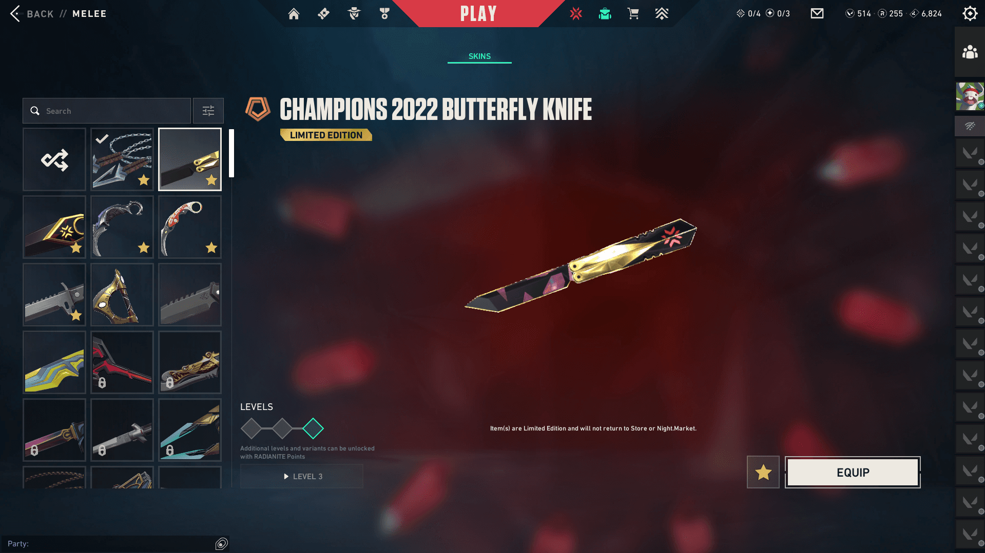 PC | Ascendant Peak | Champions 2022 Butterfly Knife | Champions 2023 Vandal | 76 Skins | Full Email - Image 2