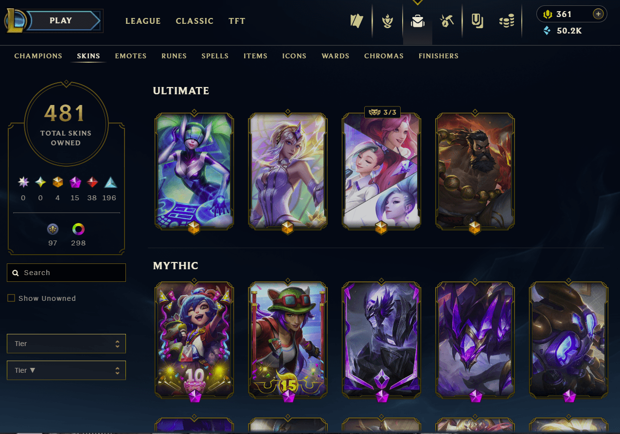 Diamond Peak | 233 Champions | 311 Skins | 38 Legendary Skins | Full Email - Image 2