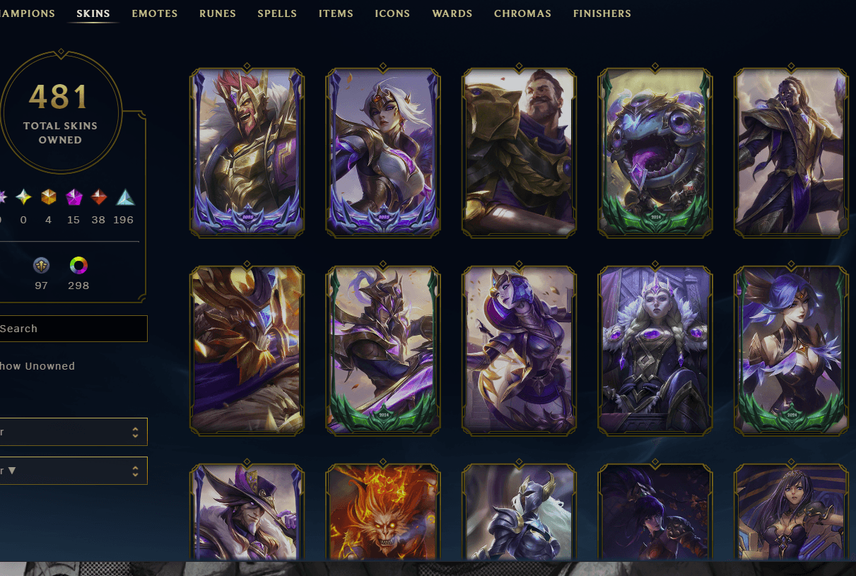 Diamond Peak | 233 Champions | 311 Skins | 38 Legendary Skins | Full Email - Image 5