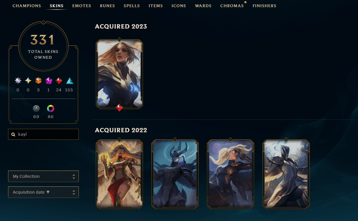 Emerald IV | 170 Champions | 331 Skins | 24 Legendary Skins | Full Email - Image 12