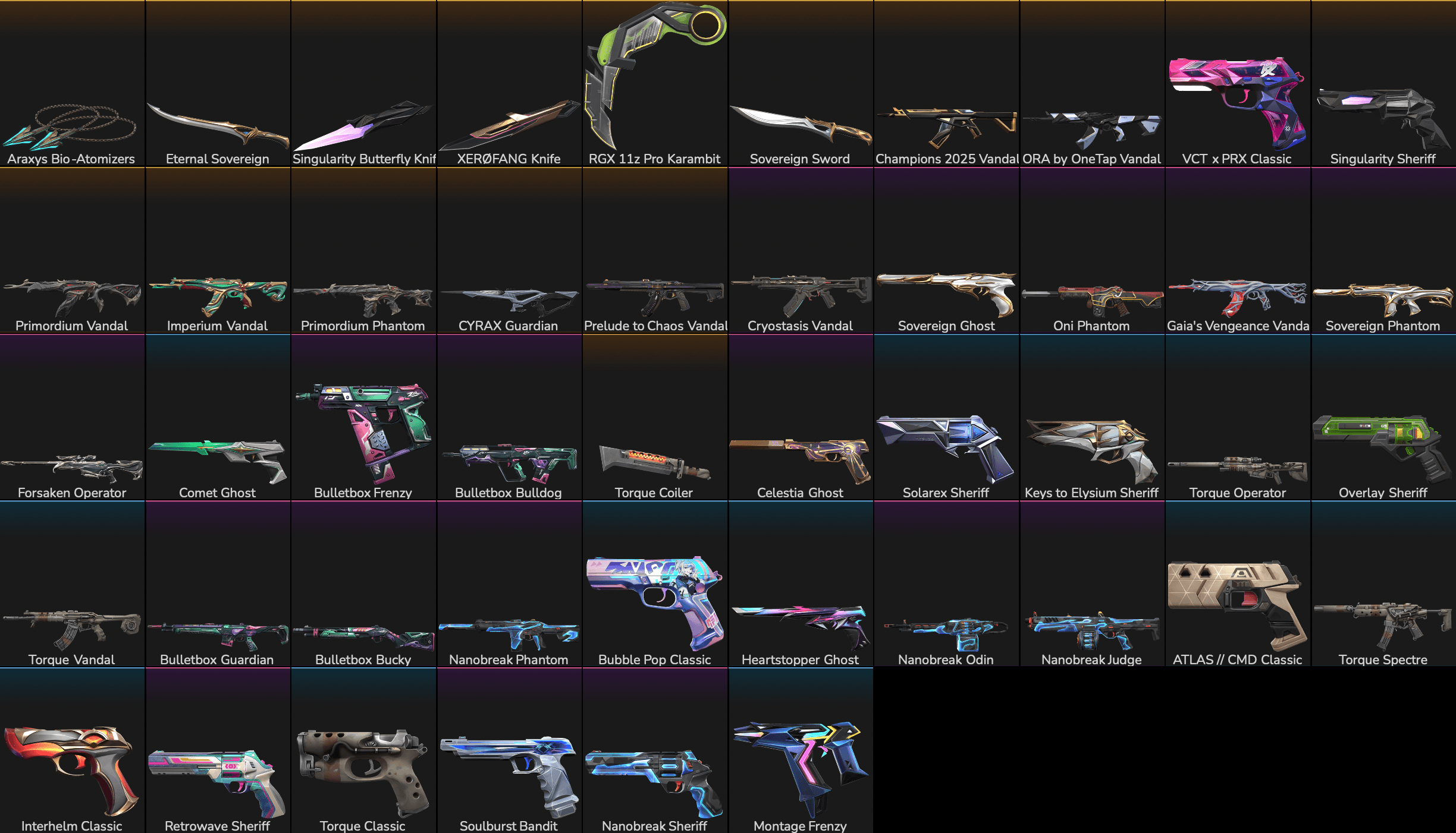 PC | Radiant Peak | Araxys Bio-Atomizers | Champions 2025 Vandal | 40 Skins - Image 1
