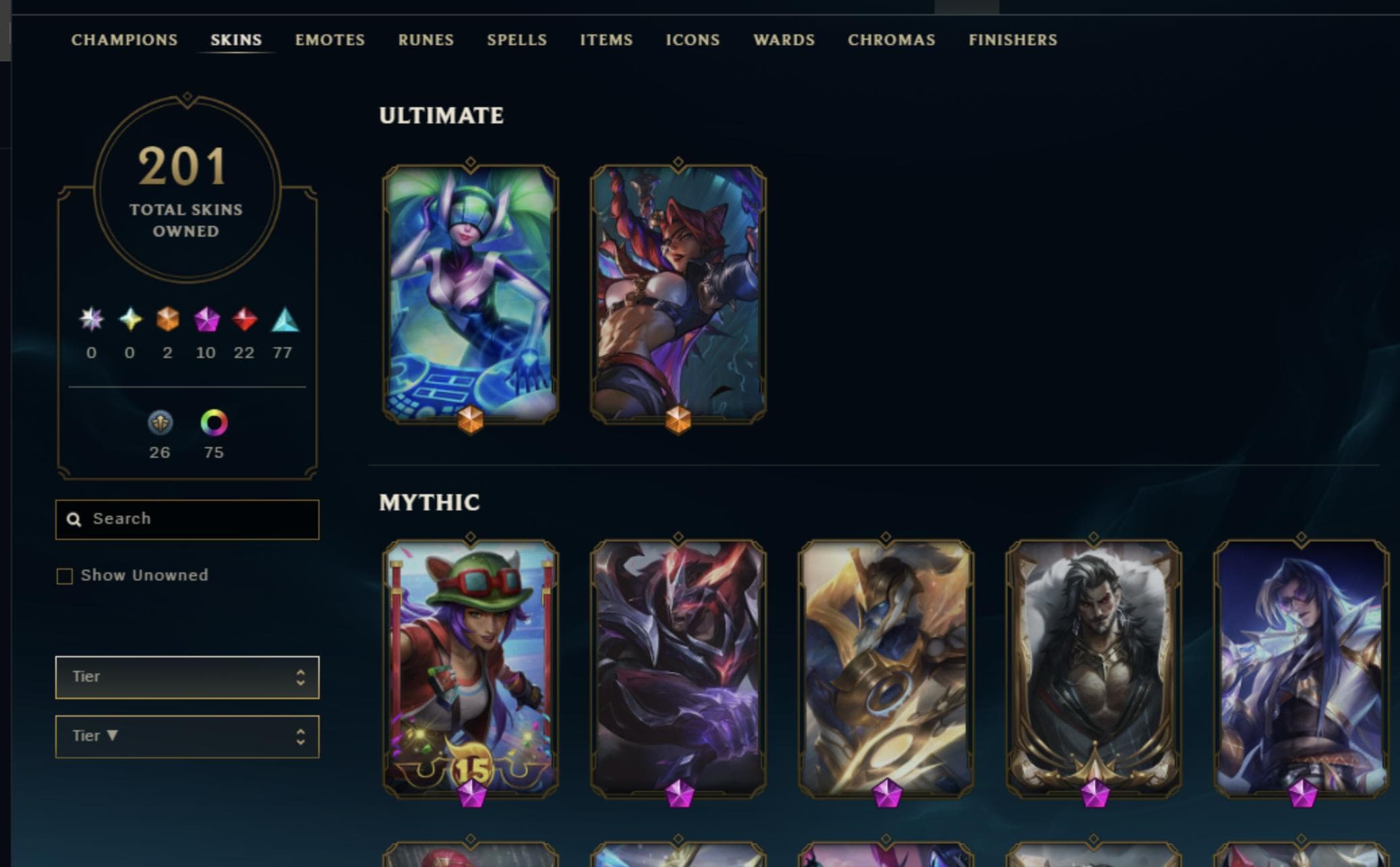 Gold Peak | 140 Champions | 202 Skins | 22 Legendary Skins - Image 1