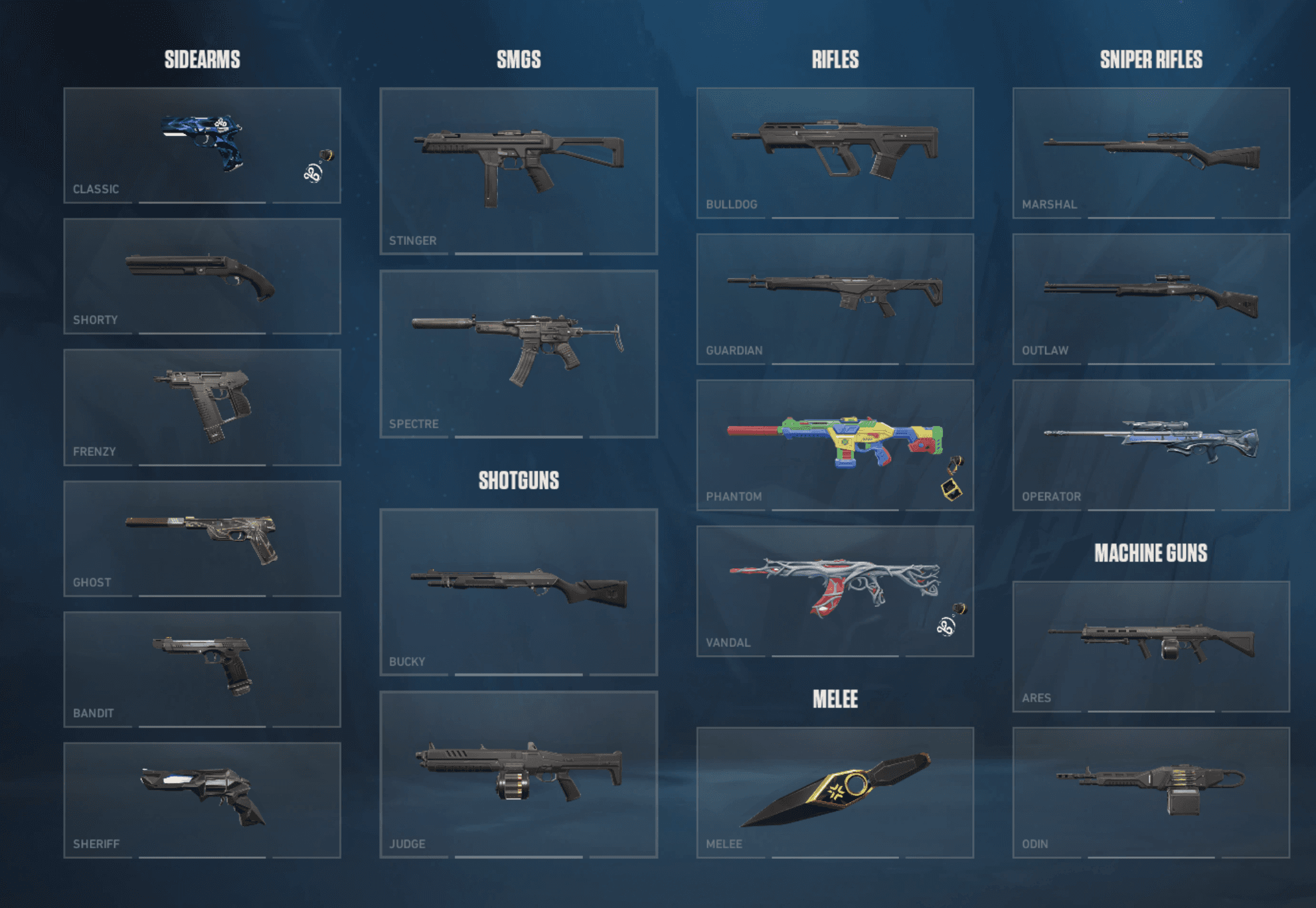 PC | Platinum Peak | Champions 2023 Kunai + Vandal | 15 Skins | Full Email - Image 1
