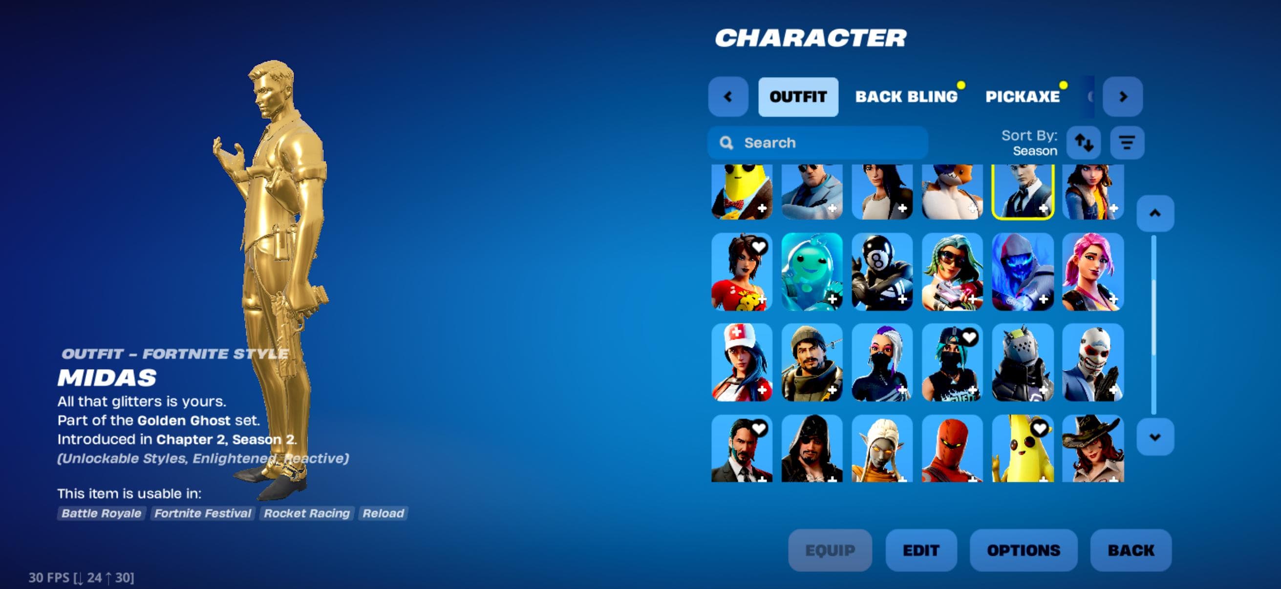 Blue Team Leader | Astro Jack | 50 Skins | Chapter 1 Season 2 | Level 1166 | Full Email - Image 2