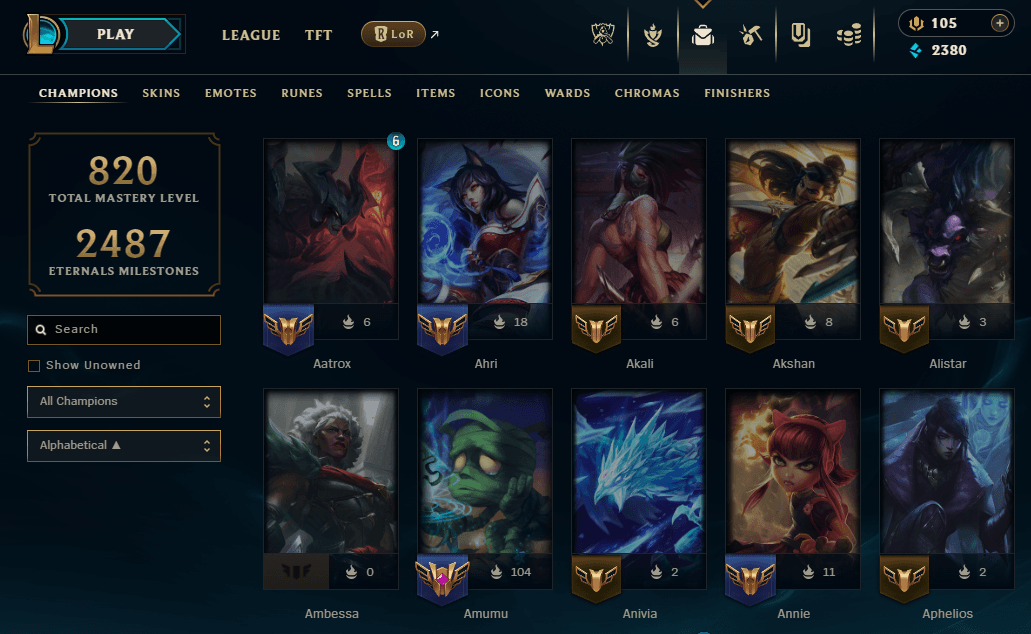173 Champions | 763 Skins | 55 Legendary Skins - Image 1