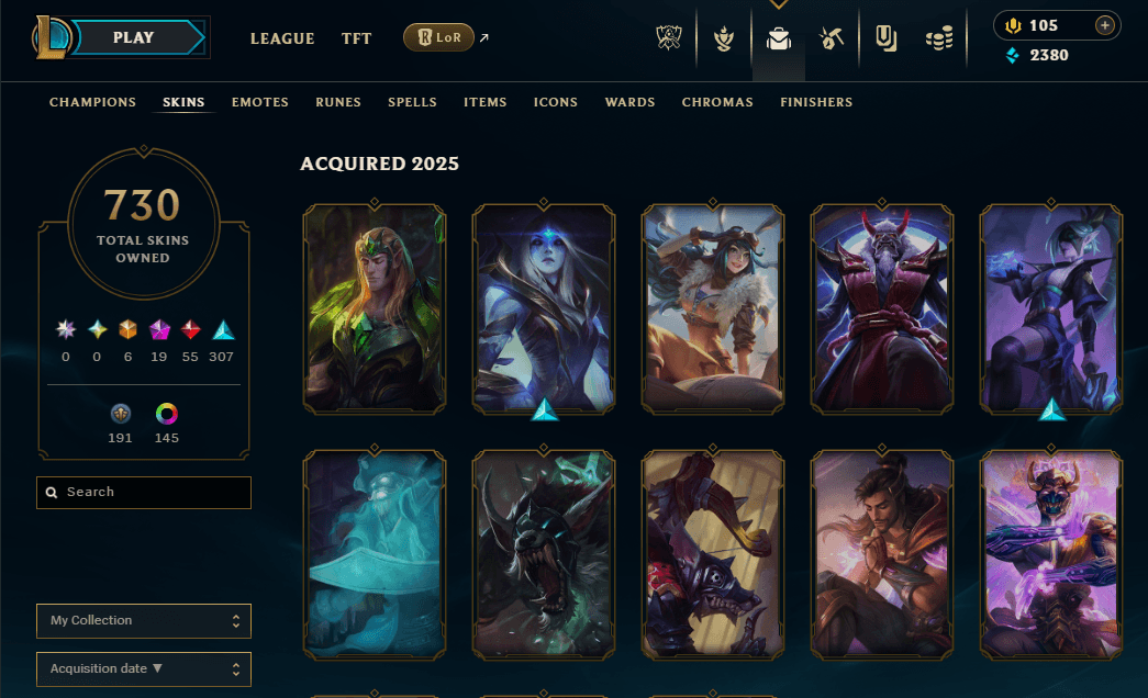 173 Champions | 763 Skins | 55 Legendary Skins - Image 2