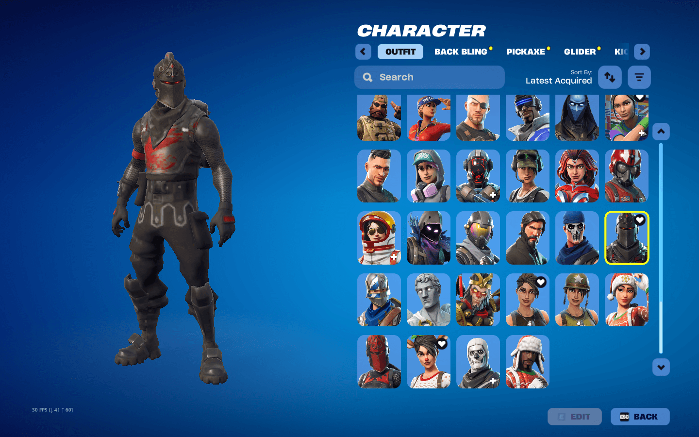 Black Knight | Carbide | 136 Skins | Chapter 1 Season 1 | Level 1250 | Full Email - Image 1