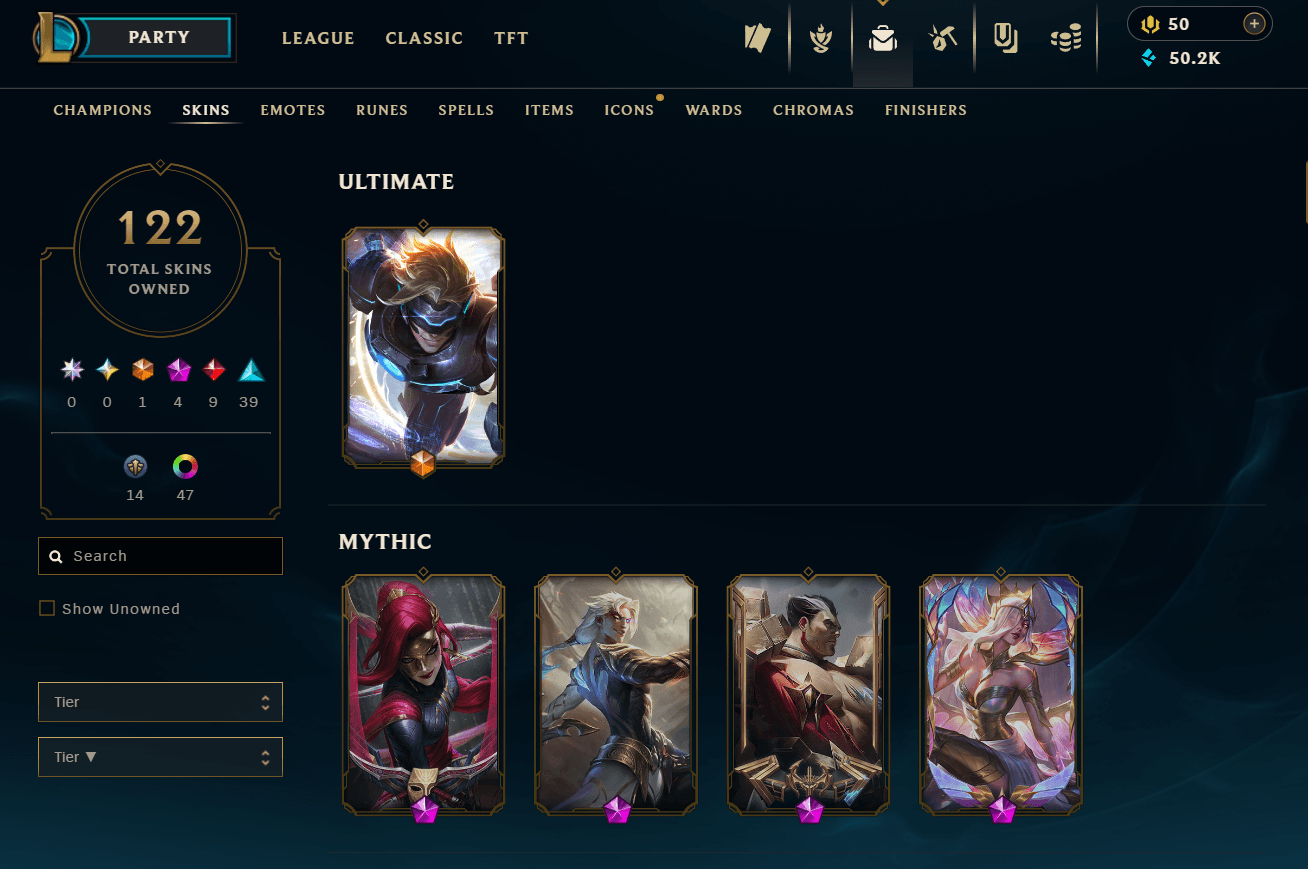 Platinum Peak | 233 Champions | 122 Skins | 9 Legendary Skins - Image 1