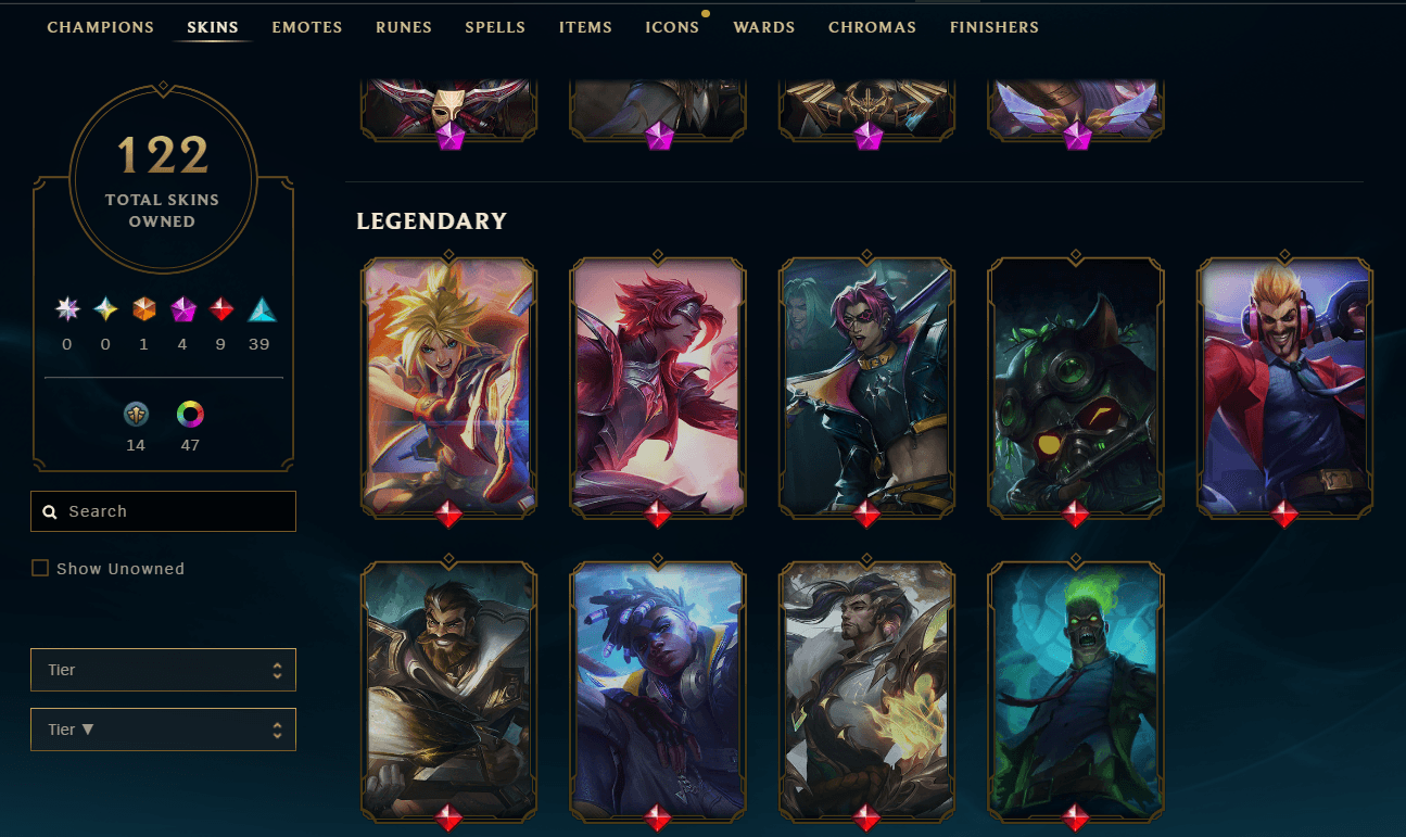 Platinum Peak | 233 Champions | 122 Skins | 9 Legendary Skins - Image 2