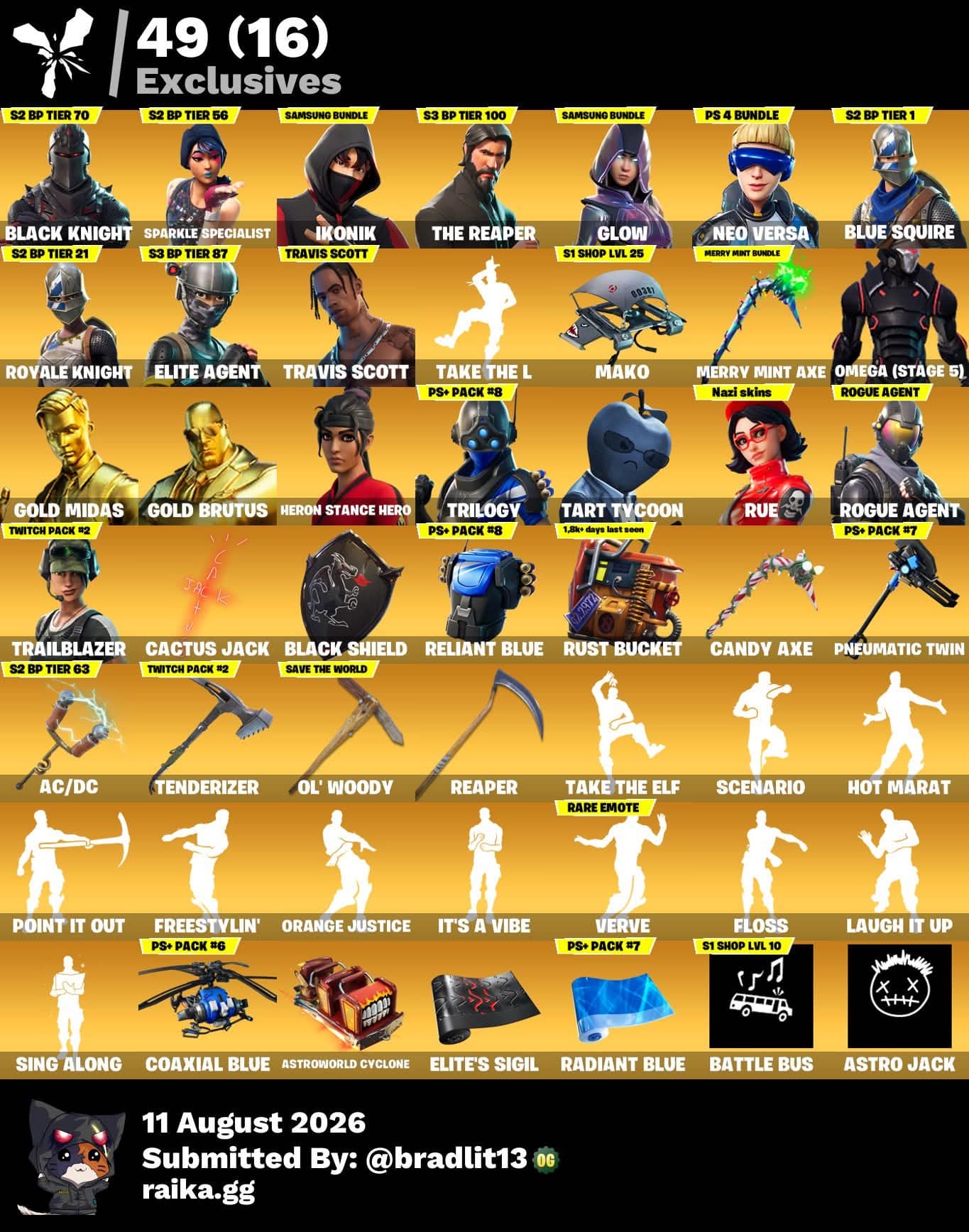 Travis Scott | IKONIK | 292 Skins | Level 3000 | Full Email - Image 1